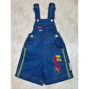 Chase Jeff Gordon 24 Denim Jean Overall Shorts Shortalls Toddler Size 3 T